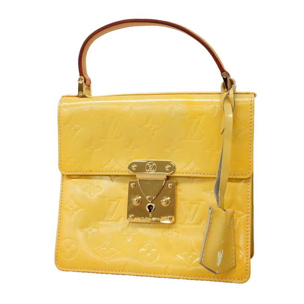 Louis Vuitton Vernis Spring Street Handbag M91029 Grey Ladies